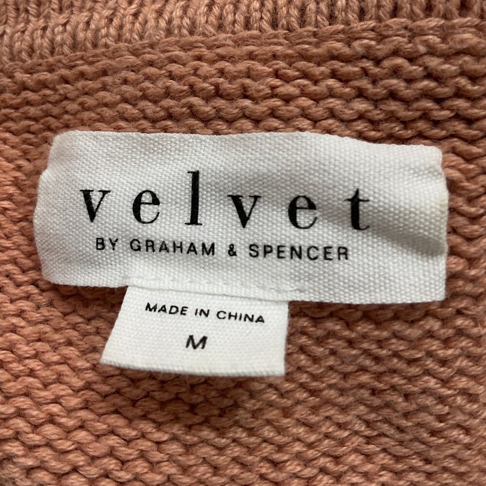 Velvet Striped Pink/Flame Lucie05 Sweater Size M - Picture 4 of 5